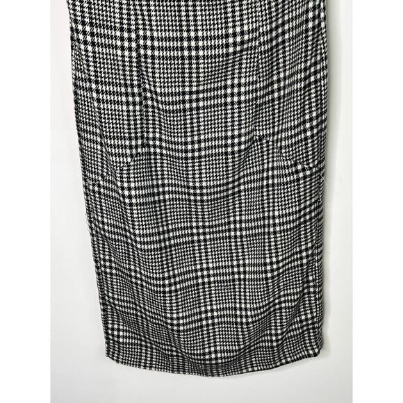 Karlie Bow Houndstooth Strapless Knee Length Sheath Dress Gray Women's Sz Small - Picture 4 of 11